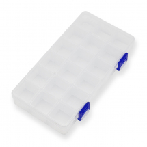 Pojemnik na Koraliki, Plastik, Bezbarwny Rozmiar: 21.5x11x3cm, 18 przegródek, 1szt (13WB29249)
