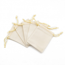 Мішечок для Ювелірних Прикрас Оксамитовий з Кулискою, Білий, 9.2-2.5х7-7.2см, (13WB29683)