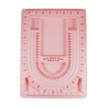 Tablica do Projektowania Biżuterii, Plastik, do tworzenia Naszyjników, Różowy, 33x24x1cm, 1szt (2WB27944)