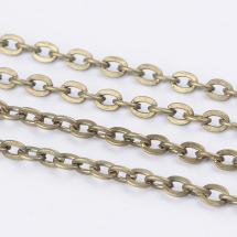 Łańcuch Kotwiczny Splot, Żelazny, Nielutowany, Kolor: Bronze, Ogniwo: 3x2.2x0.6mm, 5m (13WB29017)
