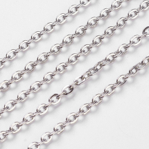 Łańcuch Kotwiczny Splot, Żelazny, Nielutowany, Kolor: Platynowy, Ogniwo: 3x2.2x0.6mm, 5m (13WB29023)