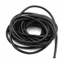 Sznurek Skóra Naturalna Wołowa, do Robienia Bransoletek i Biżuterii, Czarny, 5mm, 5m (13WB29191)