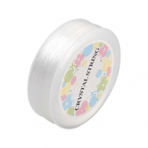 Nić Silikonowa, Korea, do Tworzenia Biżuterii, Kolor: Bezbarwny, 0.6mm, około 70m/szpula (13WB29217)