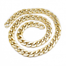 Łańcuszek Handmade Plastikowy CCB, Ogniwo Owalne, Splot Kotwica, Złoty, Ogniwo: 30x20x6mm, 1m (13WB29262)