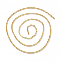 Łańcuszek Skręcany, Mosiądz, Powłoka Trwala, Pozłacany 18K, Lutowana, 3x2x0.5mm, 1m (13WB29267)