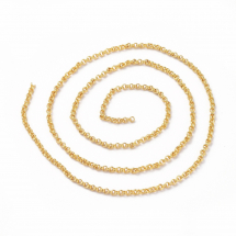 Łańcuszek Mosiądz Rolo, Powłoka Trwala, Pozłacany 18K, 2x1mm, 1m (13WB29271)