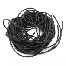 Sznurek Gumowy, Syntetyczny, Okrągły, Pełny, Bez otworu, Czarny, 2mm, 10nitek po 1m (13WB29324)