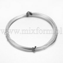 Drut Aluminiowy, Okrągły, do Tworzenia Biżuterii, do DIY, Srebrny, 1.2mm,10m/spula (13WB29359)