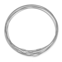 Baza Naszyjnika, Stal Nierdzewna, Mosiadz Zapięcie Śrubowe, Ciemnoszary, 45х0.1cm, 10szt (13WB29399)