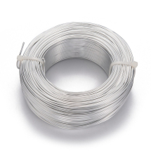 Drut Aluminiowy, Okrągły do Tworzenia Biżuterii do DIY, Srebrny, 1.5mm, 100m/szpula (13WB29606)