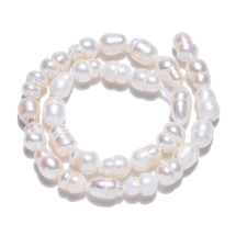 Perły Naturalne Keshi, Słodkowodne, Ryż, 5-6 x 4-5mm, otwór 0.6mm, około 26szt/17cm/nic (13WB32468)