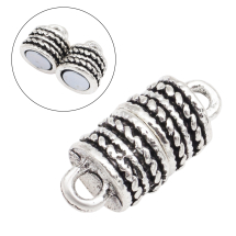 Zapięcie Magnetyczne, Stop Metalu, Kolumna, Antyczne Srebro, 17.5x8.5x8.5mm, 1szt (13WB16360)