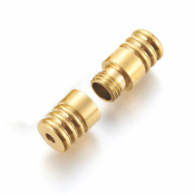 Zapięcie Skręcane, Stal Nierdzewna, Powłoka Jonowa (IP), Kolumna, Złoto, 18x7mm, Otwor 2mm, 1szt (13WB26083)
