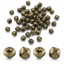 Zawieszki Dzwoneczki Żelazne, do Rękodzieła i Biżuterii, Antyczny Bronze, 10x10x10mm, 50szt (13WB26144)