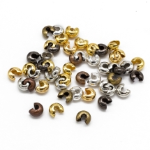 Koraliki Osłonki Maskująca Crimp, Żelazo, Kolor: Mix kolorów, 5mm, 50szt (14WB6848)