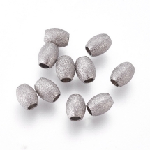 Koraliki Gwiezdny Pył, Stal Nierdzewna, Owalne, Rozmiar: 5x4mm, Otwór 1.8mm, 10szt (13WB29151)