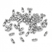 Zapięcie Łącznik do Łańcuszka Kulkowego, Stal Nierdzewna, 9x3, dla Kulki 2.4mm, 50szt (13WB29181)