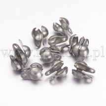 Łapaczki, Końcówki Zaciskowe na węzełki, Stal Nierdzewna, 6x4mm, 100szt (13WB29339)