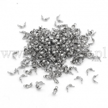 Łapaczki, Końcówki Zaciskowe na węzełki, Stal Nierdzewna, 6x3mm, otwor 1mm, 200szt (13WB29366)