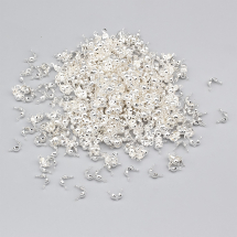 Łapaczki Żelazo, Końcówki Zaciskowe, Kolor: Srebrny, 7.5x4mm, Średnica wewnątrz 3mm, 500szt/opakowanie (13WB29367)