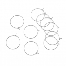 Bigle Koła, Medyczna Stal Nierdzewna, Baza do Kolczyka, 29x25x0.7mm, 10szt (13WB29376)