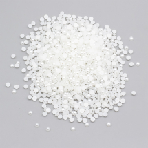 Кабошони Перли ABS Пластик, Напівкруглі, Колір: Білий, Діаметр: 4мм, Товщина 2мм, близько 1400шт/25г, (13WB29417)