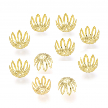 Шапочки для Намистин, Нержавіюча Сталь, Квітка, Колір: Золото, Розмір 11х11х7мм, Отвір 1.2мм, 10шт/упаковка, (13WB29441)