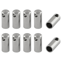 Końcówki do Sznurka, Stal Nierdzewna, 9-10x4.5-5mm, Średnica wewnętrzna 5mm, Otwór 2mm, 10szt (13WB29618)