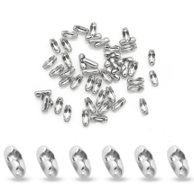 Zapięcie Łącznik do Łańcuszka Kulkowego, Stal Nierdzewna, 7x3x2mm, dla Kulki 2mm, 50szt (13WB29621)