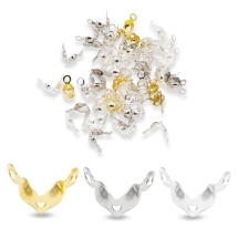 Łapaczki Mosiądz, do Rękodzieła i Biżuterii, Końcówki Zaciskowe, Mix, 7x4mm, 50szt (13WB29625)