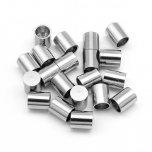 Końcówki do Sznura, do Rękodzieła i Biżuterii, Stal Nierdzewna, Kolumna, 6x5mm, Pasuje do dżetów 1mm, 20szt (13WB29691)