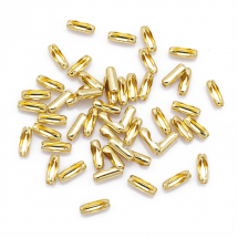 Zapięcie Łącznik do Łańcuszka Kulkowego, Stal Nierdzewna, Złoty, 11x4mm, do łańcucha kulkowego 3.2mm, 50szt (13WB29692)