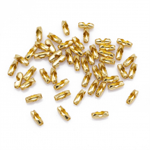 Zapięcie Łącznik do Łańcuszka Kulkowego, Stal Nierdzewna, Złoty, 9x3.5mm, dla Kulki 2.4mm, 50szt (13WB29693)