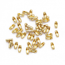 Zapięcie Łącznik do Łańcuszka Kulkowego, Stal Nierdzewna, Złoty, 7x3mm, do łańcucha kulkowego 2mm, 50szt (13WB29694)