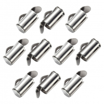 Końcówki Suwakówe, Rurka, Stal Nierdzewna, 6x8x4mm, otwór 3x1,5mm, średnica wewnętrzna 3mm, 10szt (13WB29702)