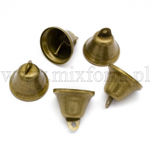 Zawieszki Wisiorki Dzwoneczki, Żelazne, do Rękodzieła i Biżuterii, Antyczny Bronze, 38x36mm, Otwór 5mm, 5szt (13WB29731)