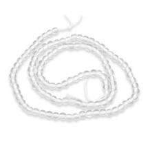 Koraliki Naturalny Kryształ Górski, Okrągłe, 4mm, około 86szt/36cm/nić (13WB29794)