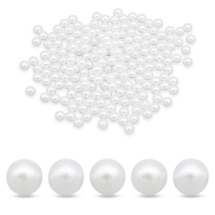 Kulki Plastik ABS, Imitacja Perły, Okrągłe, Bez otworów, Białe, 6mm, około 160szt/25g (13WB29823)