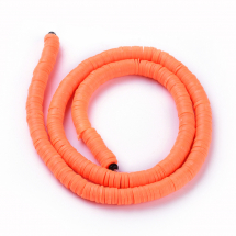 Koraliki Eko Glina Polimerowa, Handmade, Heishi, Dysk, 6x1mm, około 345szt / 40cm / sznur (13WB29969)