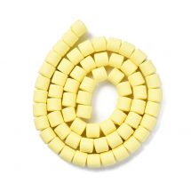 Koraliki Glina Polimerowa, Handmade, Kolumna, Jasnożółty, 6.5x6mm, około 58szt/38cm/nić (13WB30034)