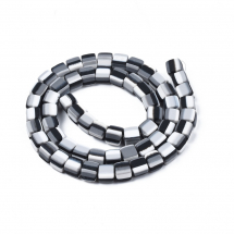 Koraliki Glina Polimerowa, Handmade, Kostki, Szary, 6~6.5x6~6.5x6~6.5mm, około 58szt/38.5cm/nić (13WB30071)