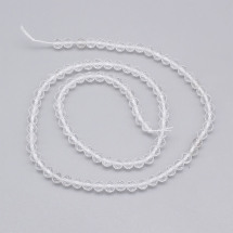 Koraliki Naturalny Kwarc, Okrągłe, 4mm, około 90szt/39cm/nić (13WB30084)