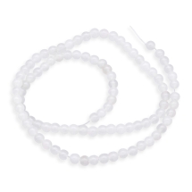 Koraliki Naturalny Biały Jadeit, Okrągłe, Termobarwiony, 4mm, Otwór: 1mm, około 85szt/35cm/nić (13WB30127)