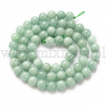 Koraliki Naturalny Jadeit Myanmar, Okrągłe, 6mm, Otwór: 1mm, około 59szt/37.5cm/nić (13WB30134)