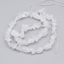 Koraliki Naturalny Nieoszlifowany Kwarc, Bryłka, 6-12x6-10x5-8mm, około 45szt/38cm/nić (13WB30159)