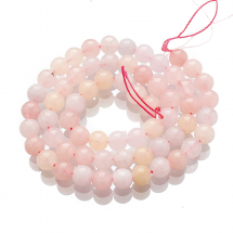 Koraliki Naturalny Biały Jadeit, Imitacja Morganitu, Okrągłe, 6mm, około 58szt/36cm/nić (13WB30171)