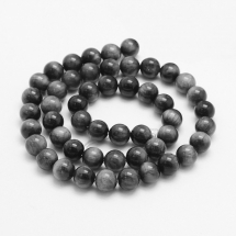 Koraliki Naturalne Sokole Oko, Klasa A, Okrągłe, 8~8.5mm, około 46szt/37cm/nić (13WB30202)