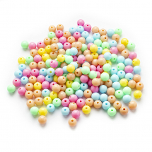 Koraliki Akryl, Nieprzezroczyste, Okrągłe, do Tworzenia Biżuterii, Mix, 8x7mm, Otwór: 2mm, około 170szt/50g (13WB30222)