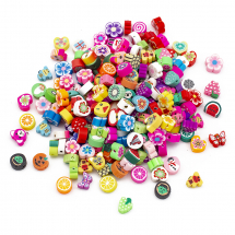 Koraliki Glina Polimerowa, Handmade, Mieszane Kształty, Mix, 7-14x7-14x4-16mm, 200szt (13WB30264)