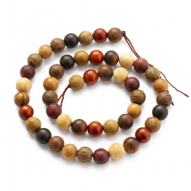 Koraliki Naturalne Drewniane, Okrągłe, Kolorowe, 8~8.5mm, Otwór: 1.2mm, około 48szt/38cm/nić (13WB30280)